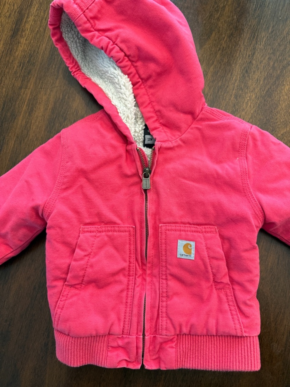 Carhartt Hot Pink Hooded Sherpa-Lined Jacket